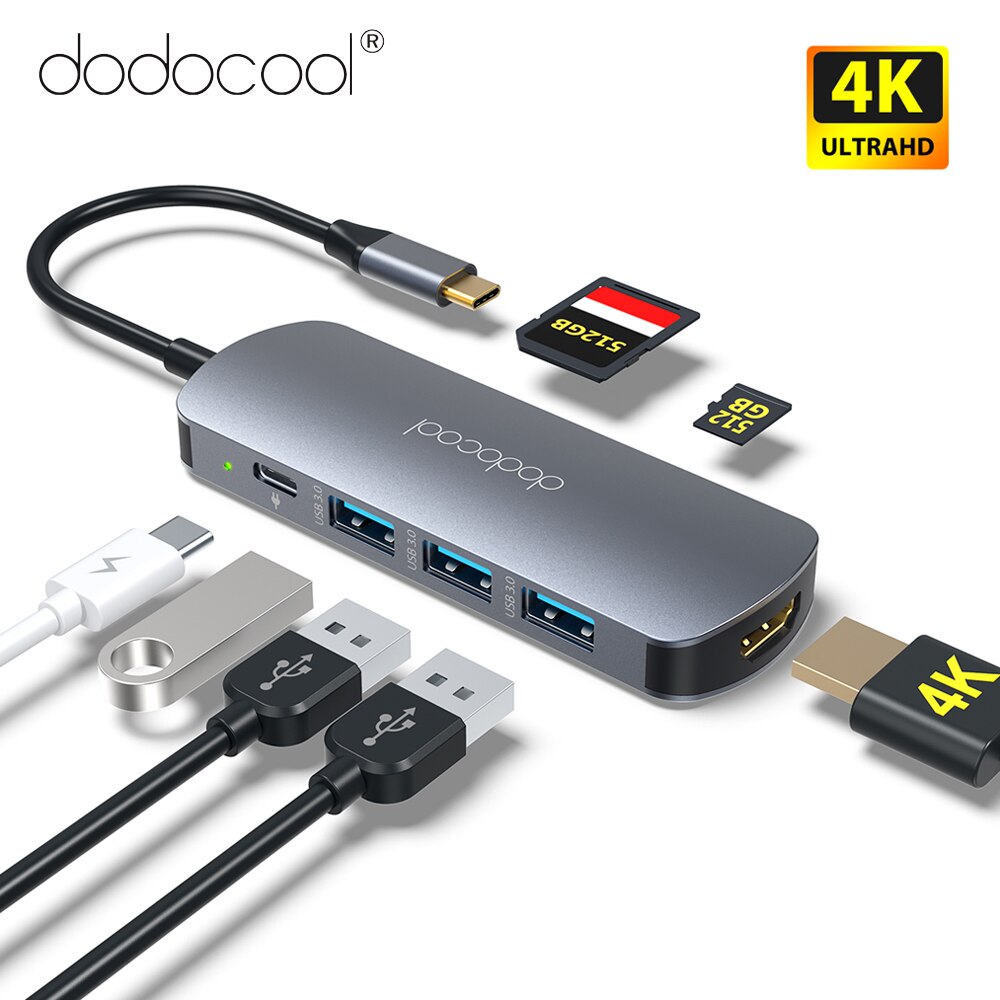 Dodocool 7 in 1 USB C  4K HDMI ȣȯ  USB ..